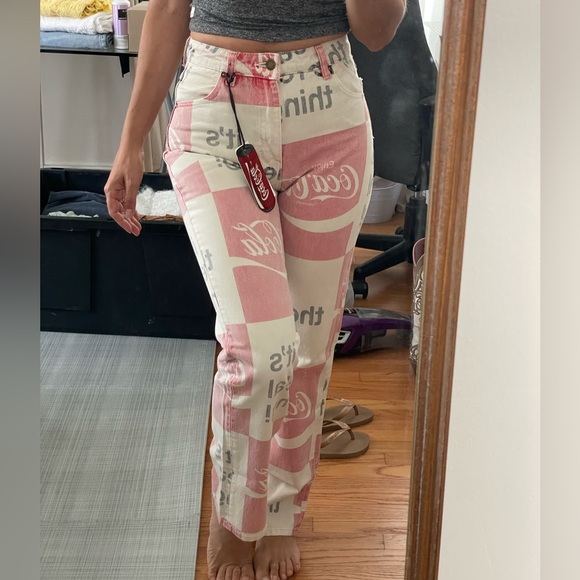 Rollas x Coca Cola Printed Jeans Straight Size 25 NWT - Picture 2 of 8